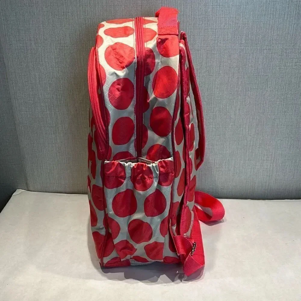 thirty-one Pink Gray Polka Dot Backpack 